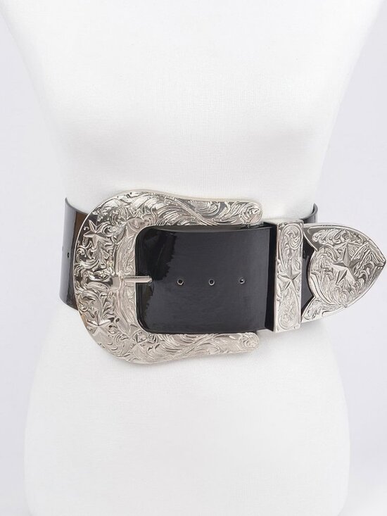 Oversized Multi Metal Waist Enamel Belt main image 10